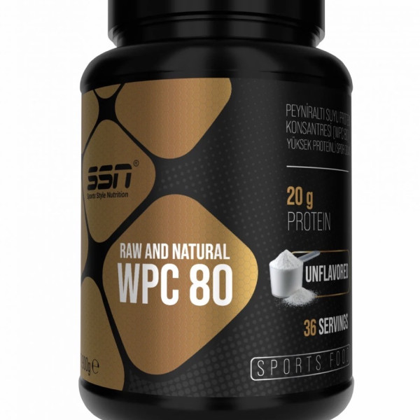 SSN Sports Style Nutrition Raw and Natural WPC 80 Protein Powder 900 gr