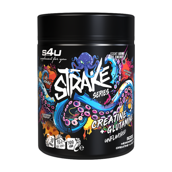 S4U Strake Series %100 Mikronize Creatine + Glutamine 300 Gram