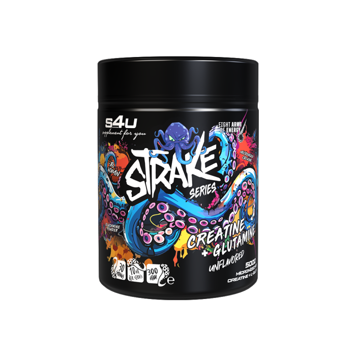 S4U Strake Series %100 Mikronize Creatine + Glutamine 300 Gram