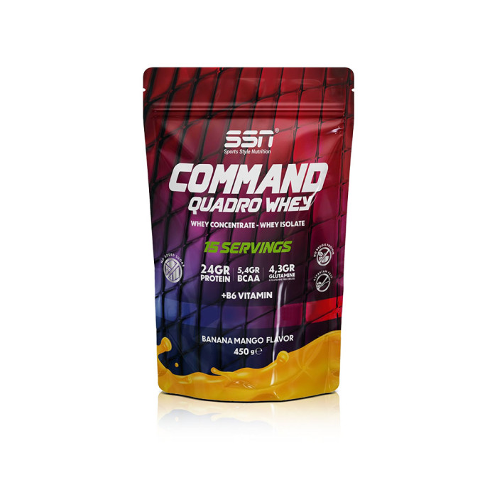 SSN Command Quadro  Whey 450 Gr Doypack (Banana-Mango) Protein Powder