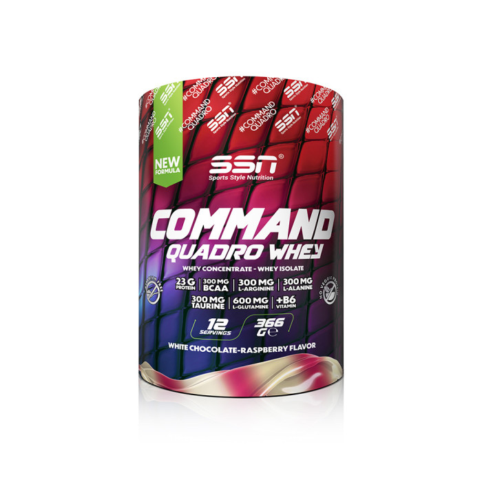 SSN Command Quadro Whey 366 Gr White Chocolate-Raspberry) Protein Powder